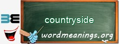 WordMeaning blackboard for countryside